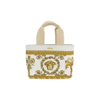 FANSIZHE Medusa Cotton Tote Bag Shopping Bag Handbag Kids' White & Yellow