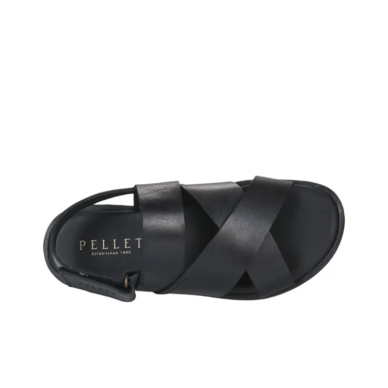 PELLET ANGEL Roman Sandals Men's Black-5