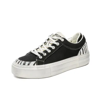 WEISHIBANGWEI Breathable Abrasion Resistant Slip Resistant Low Top Canvas Shoes Men's Black
