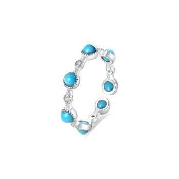 QIAOWUQIAONV Turquoise Rings Women's