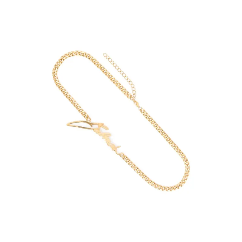 BALMAIN Logo Plaque Chained Belt-1