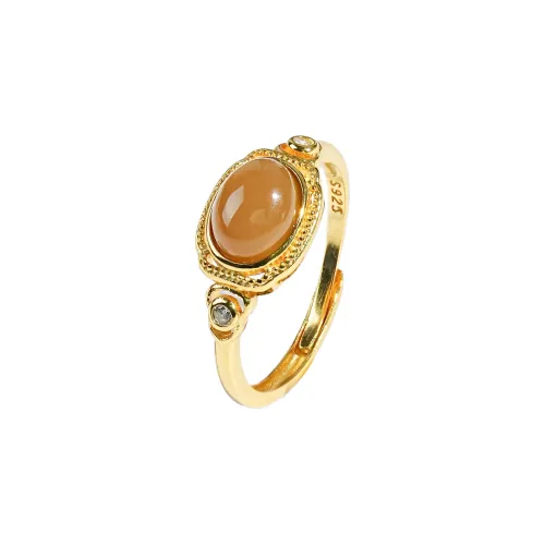CUIYOUSHIJIA Hetian Jade Rings Sugar Jade Women's