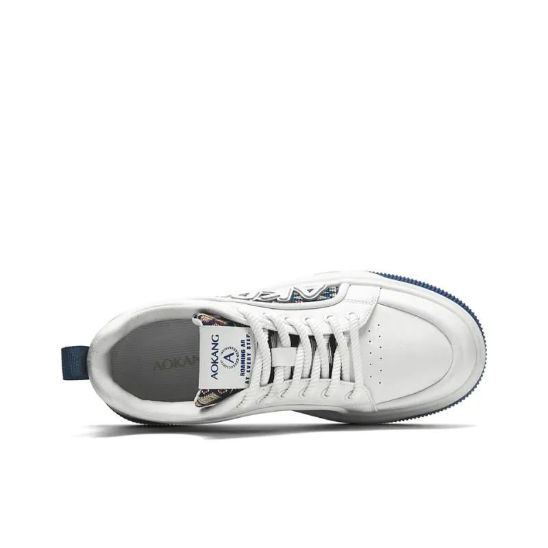 AOKANG Air Force One Series Skateboard Shoes Unisex Low Top Mocha, Denim Blue-3