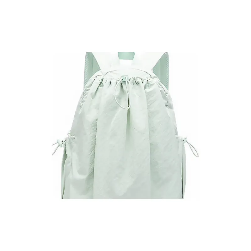 Anta Washable Fabric Patchwork With PU Backpack Medium Size Unisex Mint-4