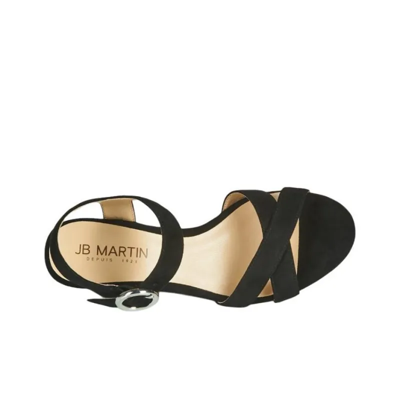 JB MARTIN Querida Strap Sandals 8cm Women's Black-5
