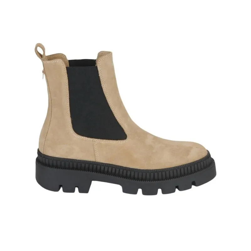 JB MARTIN Oceana Short Chelsea Boots Women's Beige-1