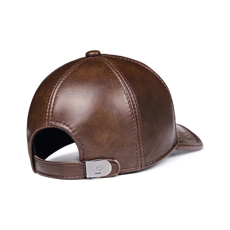 PIERRE CARDIN Cow Leather Baseball Caps Men's-3