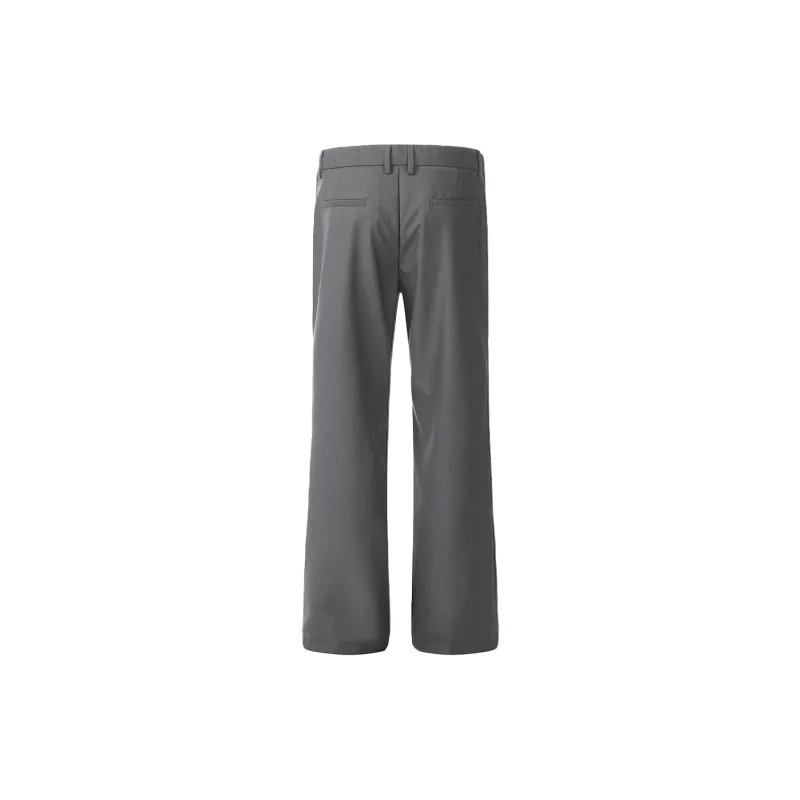 TESTUNG Effortless Style Cleanfit Business Suit Casual Pants With Draping Effect Unisex Black Single Item-15
