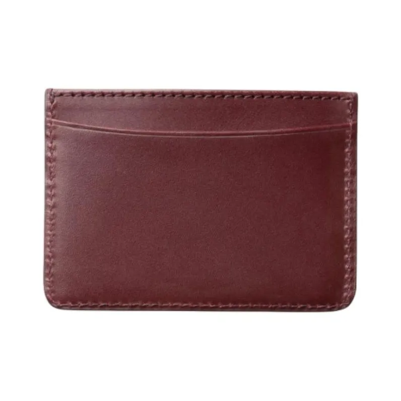 A.P.C Cow Leather Card Holder Men's Burgundy-2