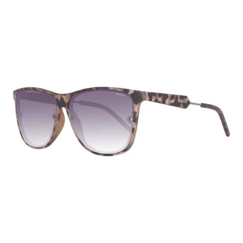 Polaroid Acetate Metal Square Sunglasses Unisex Gray