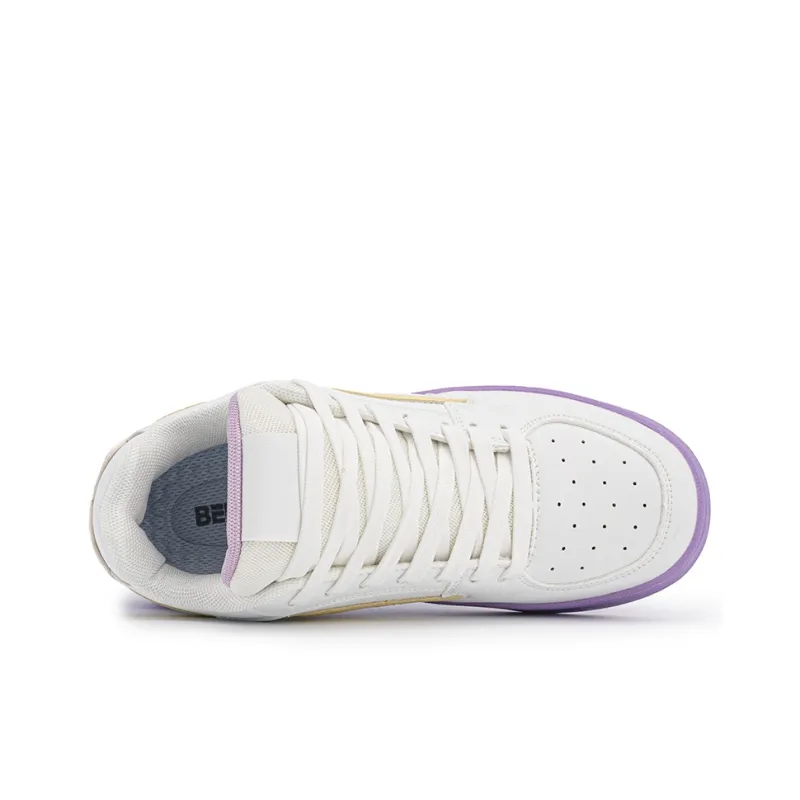 BEIER Cushioning Wear-Resistant Low-Top Skateboard Shoes Unisex Taro Purple-4