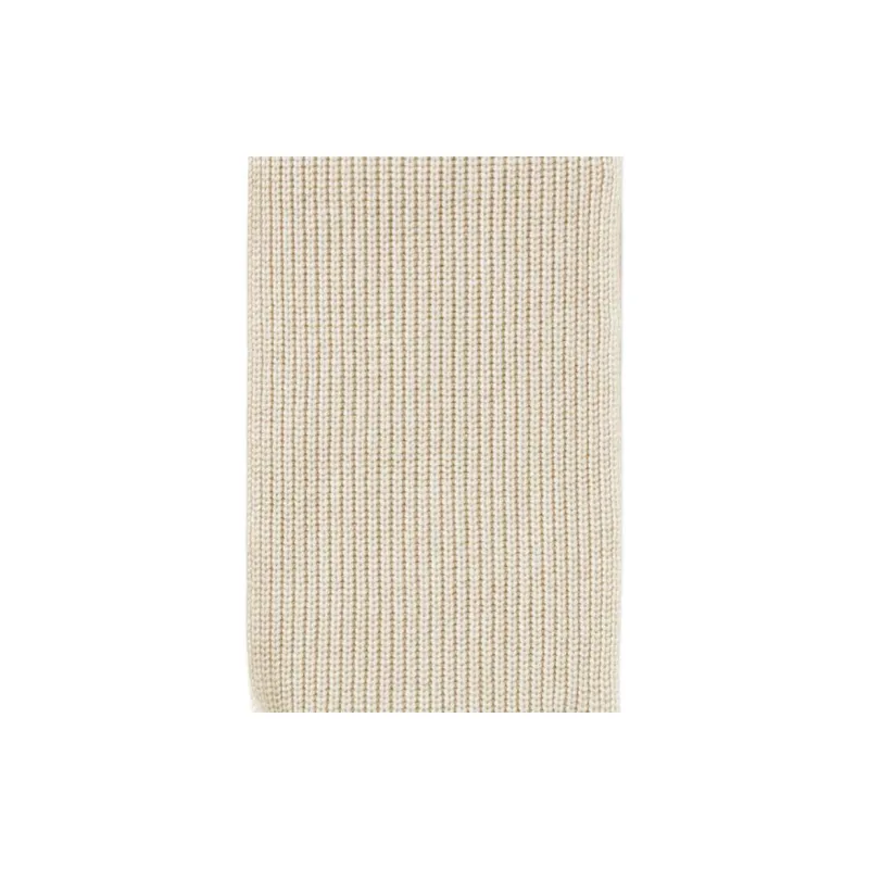Loro Piana Cashmere Knit Scarves Kids' Antique Paper Color-2