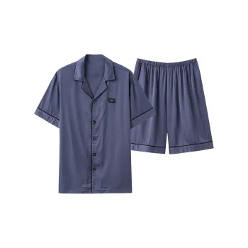XIAFENYAN Pajama Set Men's Royal Blue