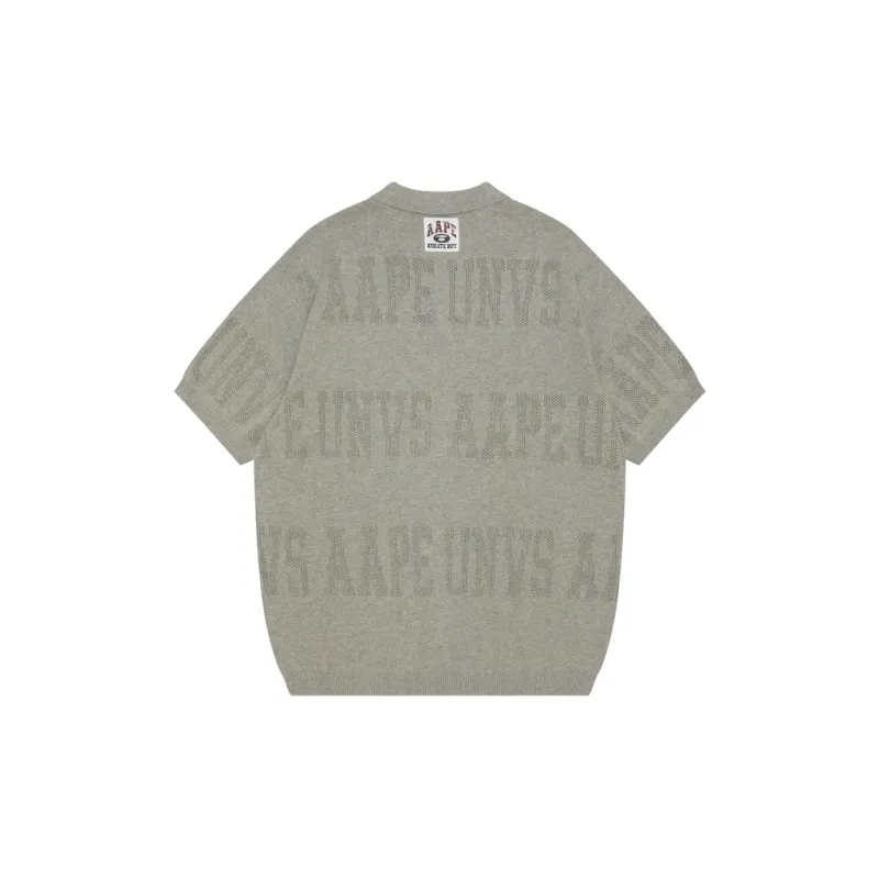 Aape Logo perforated Polo Shirt-1