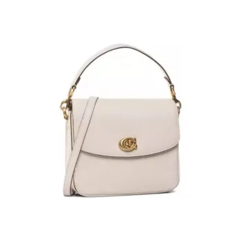 COACH Cassie Cow Leather One Shoulder Handbag Trumpets Women's White