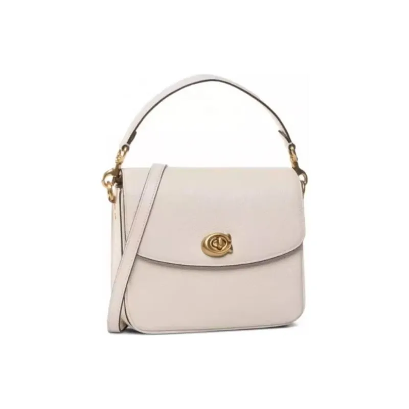COACH Cassie Cow Leather One Shoulder Handbag Trumpets Women's White-0