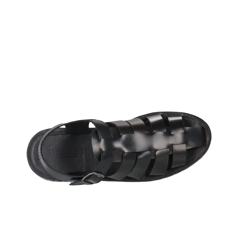 PELLET ANGEL Roman Sandals Men's Black-5