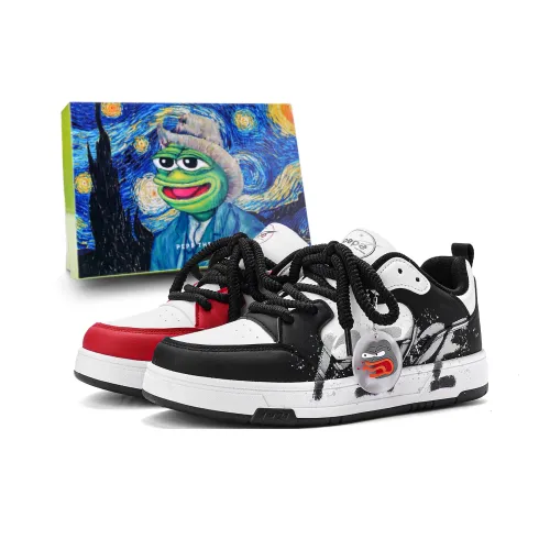 Pepe The Frog Low Top Skateboard Shoes Unisex