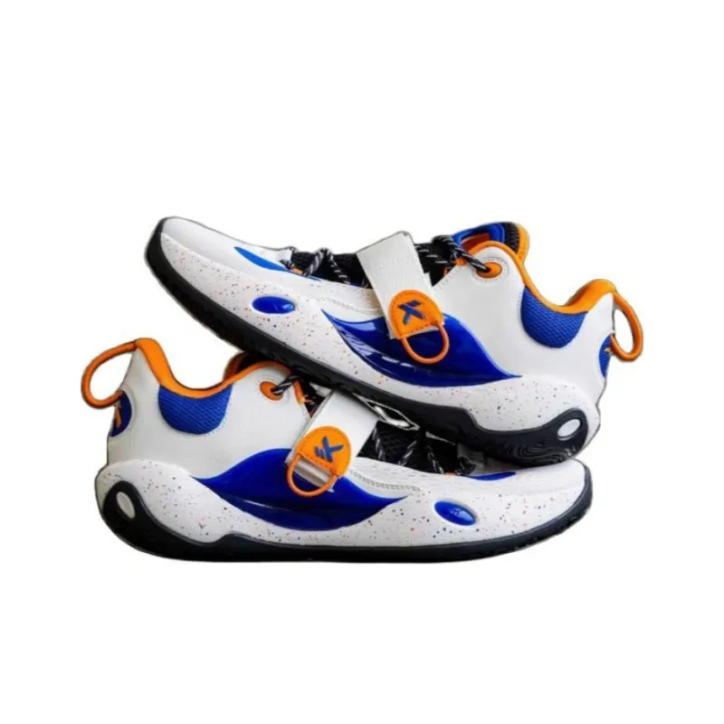 Anta Splash 6LITE Durable Breathable Low-Top Basketball Shoes Men's White Blue-2