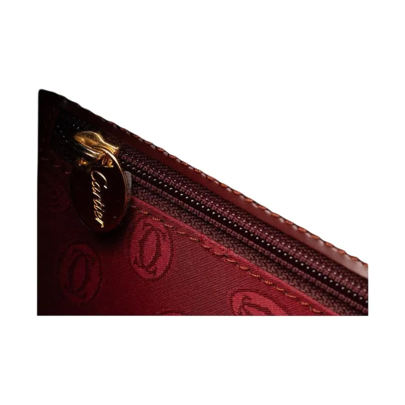 CARTIER Must De Cartier Calfskin Shoulder Bag Crossbody Bag Women's Brown-5