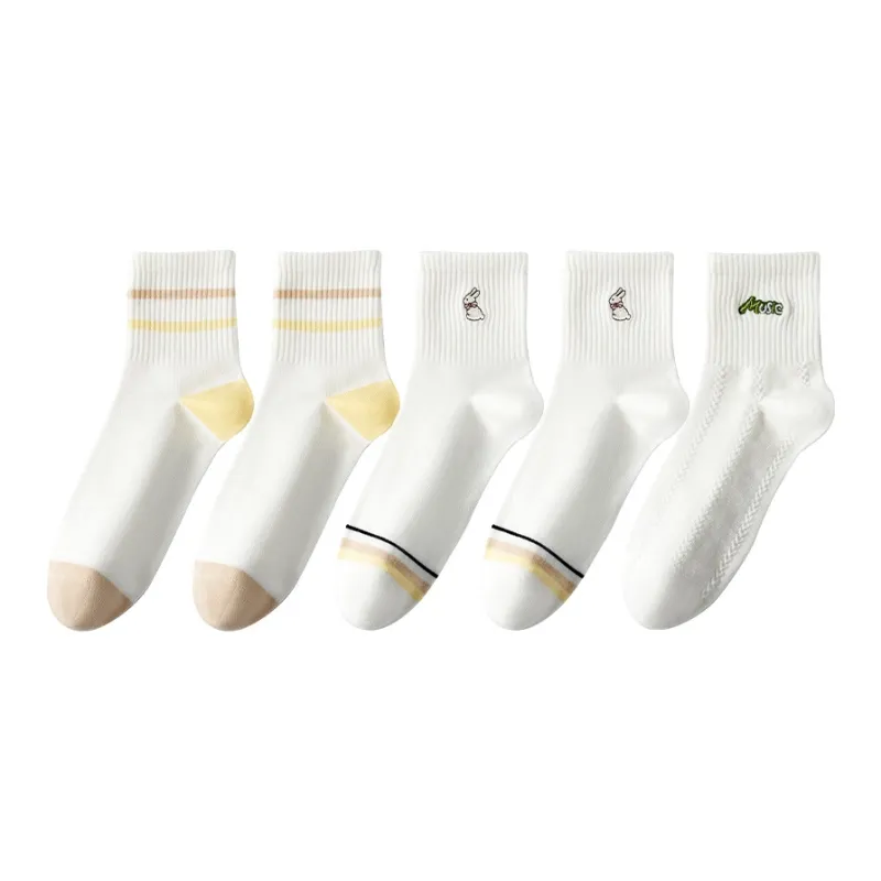 MIIOW Mid-Calf Socks Women's 5 Pack-14