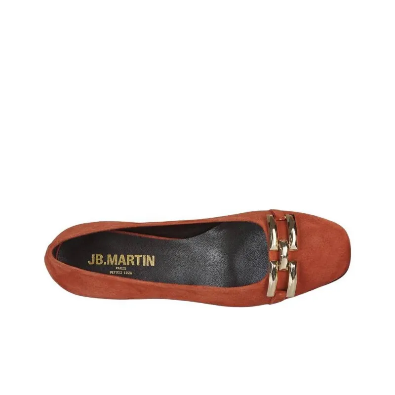 JB MARTIN Vacille Chunky Heel High Heels Women's Brick Red-5