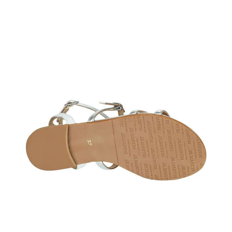 JB MARTIN Alicia Strap Sandals Women's Silver-6
