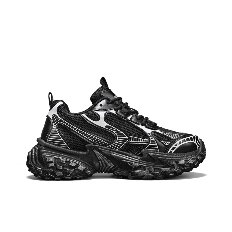 JANECO Anti-Slip And Wear-Resistant Height Increasing Low-Top Chunky Sneakers Men's-1