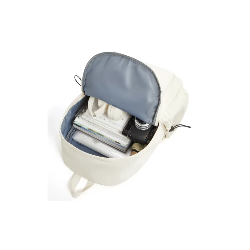 Sisea Fabric Backpack Laptop Bag Travel Bag Backpack Regular Unisex Classic Black/cream White-8