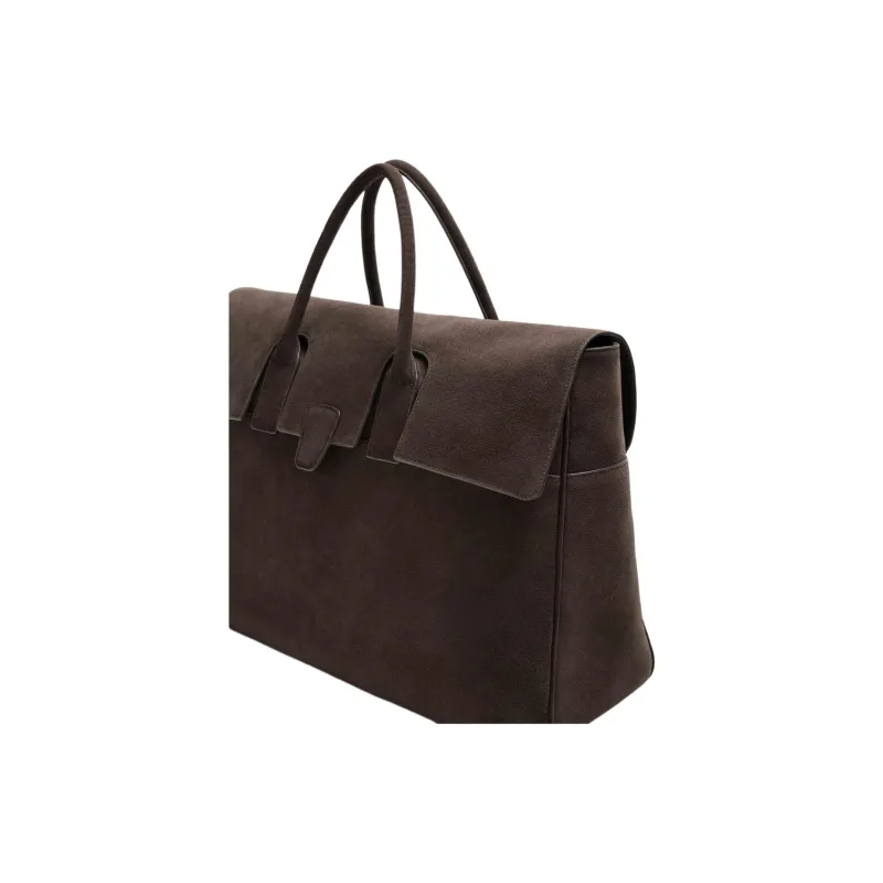 ZARA Cow Leather Travel Bag Men's Brown-2