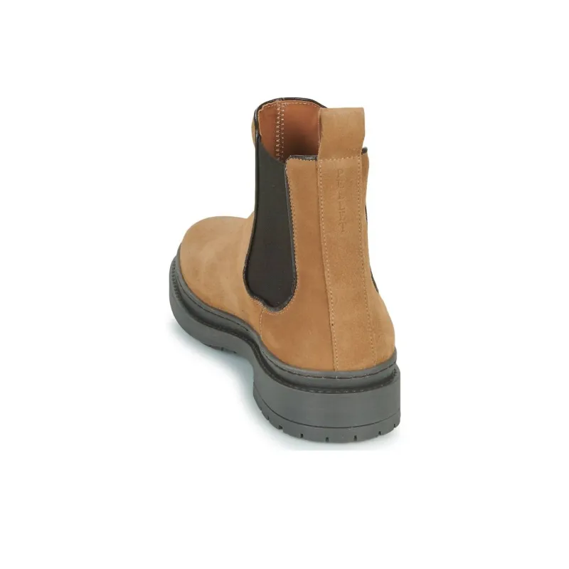 PELLET JUNE Short Chelsea Boots 4cm Men's Beige-4