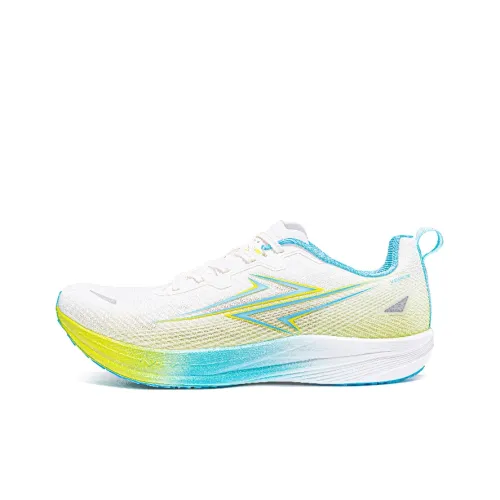 VICTORY LIGHT Anti Slip Wear Resistant Low Top Carbon Plate Sprint Training Running Shoes Unisex White Blue Green