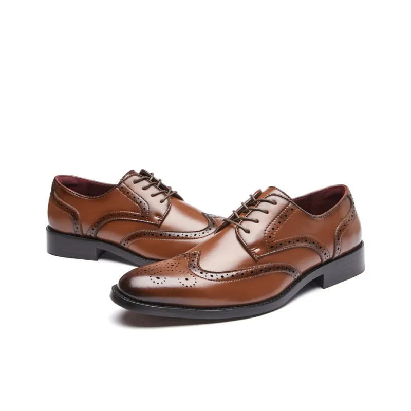 Kaltendin Cow Leather Brocade Embroidery Trendy Fashion Elegant Gentleman Elegance Dress Shoes Men's-8