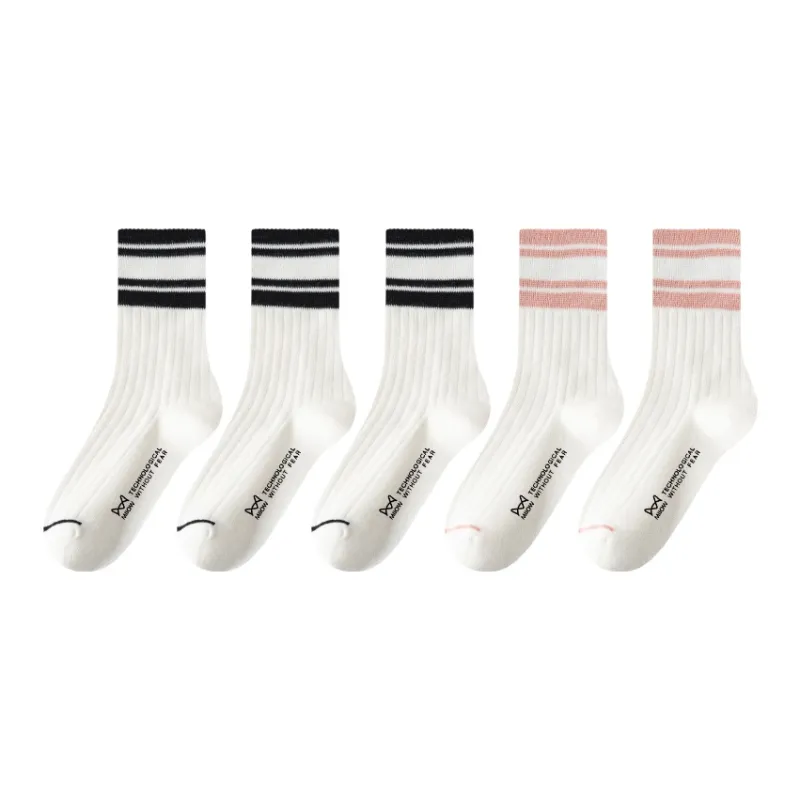 MIIOW Mid-Calf Socks Unisex 5 Pack-12
