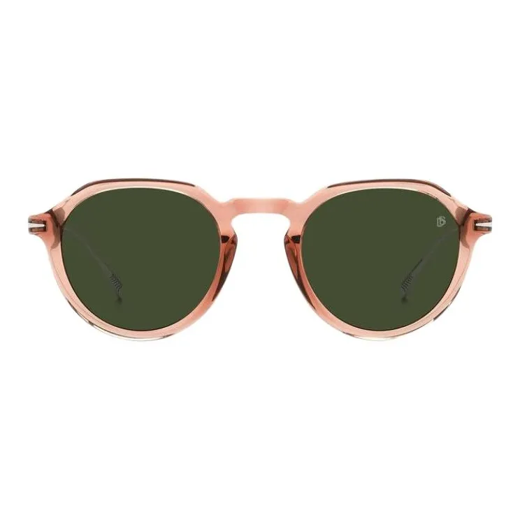 David Beckham Acetate Round Sunglasses Men's Pink-1