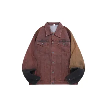 SOCKKEY Denim Jacket Unisex Brown