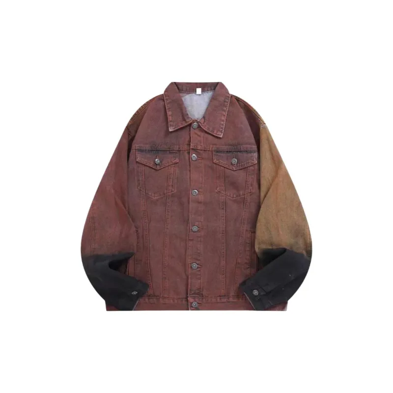 SOCKKEY Denim Jacket Unisex Brown-0
