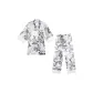 Nanpuco Short-Sleeved Shirt and Pants Women's Matching Set