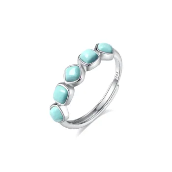 QIAOWUQIAONV Turquoise Rings Women's