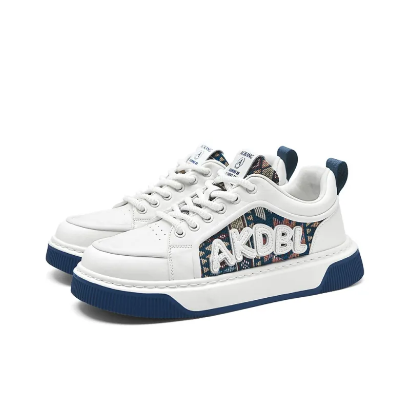 AOKANG Air Force One Series Skateboard Shoes Unisex Low Top Mocha, Denim Blue-2
