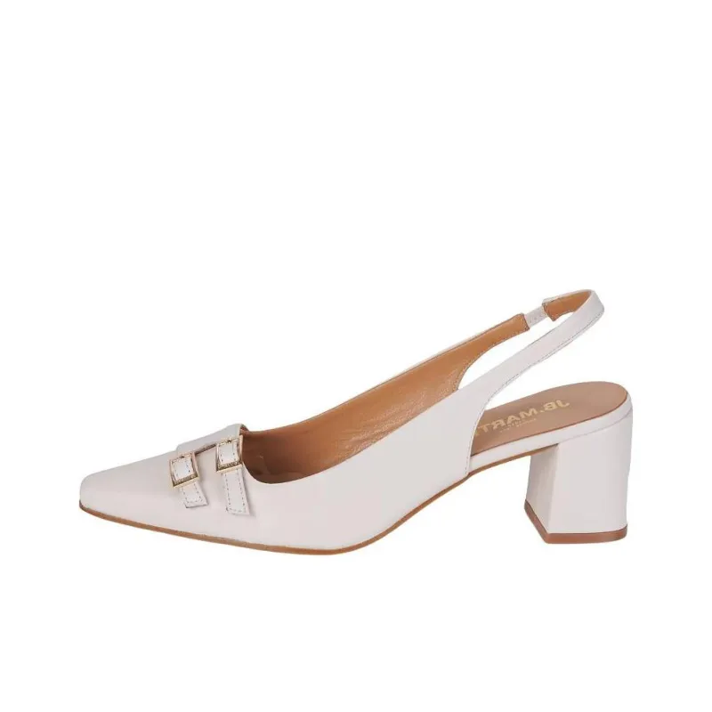 JB MARTIN Venerable Chunky Heel High Heels 6cm Women's White-0