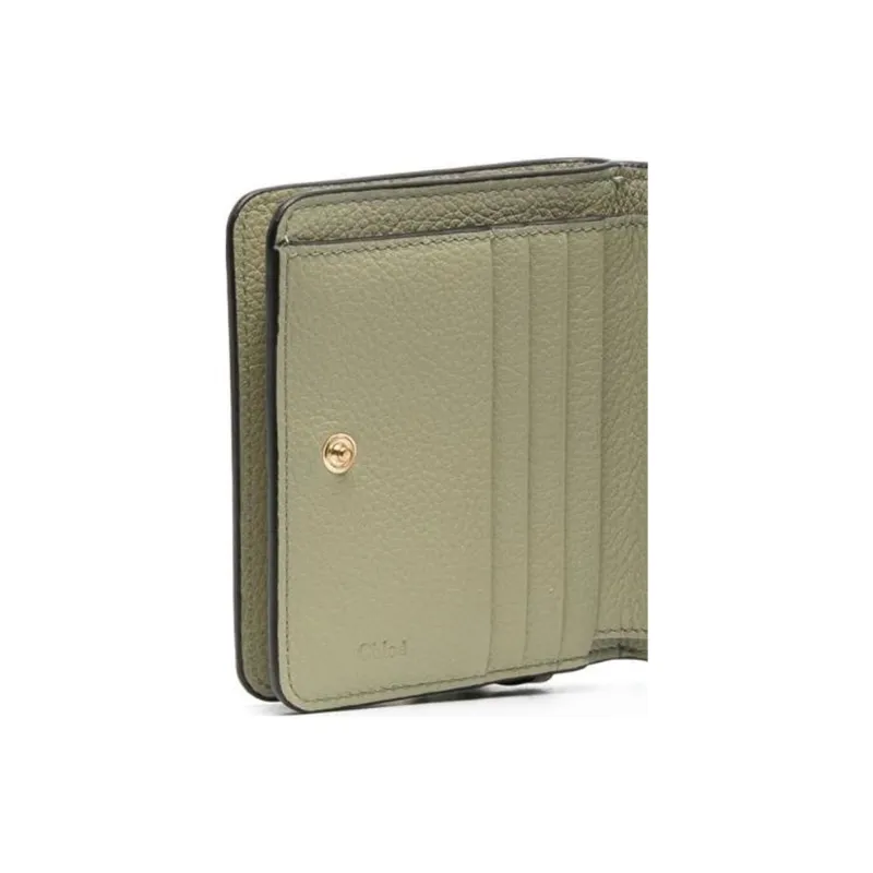 Chloe Calfskin Wallet Mini Women's Green-4