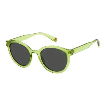 Polaroid Plastic Round Sunglasses Women's Green