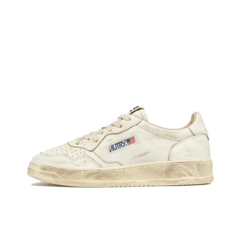 AUTRY Medalist LOW SUPER VINTAGE Low-Top Skateboard Shoes Men's White-0