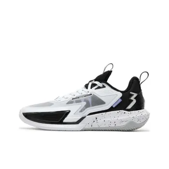 361° Abrasion-Resistant Low-Top Basketball Shoes Men's Black White
