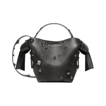 Acne Studios Leather One Shoulder Handbag Mini Women's Black