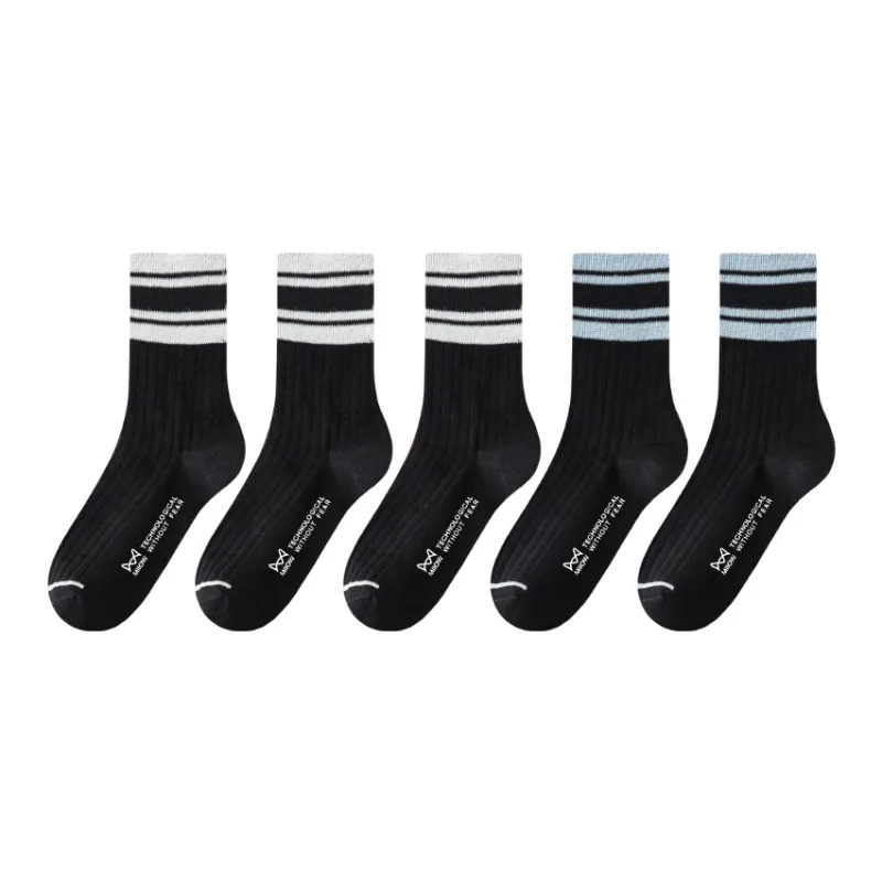 MIIOW Mid-Calf Socks Unisex 5 Pack-4