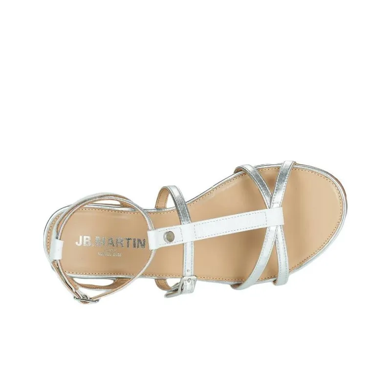 JB MARTIN Alicia Strap Sandals Women's Silver-5