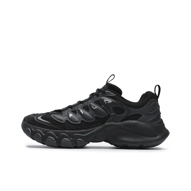 FILA TRUFFLE Coverage Support Abrasion Resistant Breathable Slip Resistant Low Top Running Shoes Men's Black Gray-0