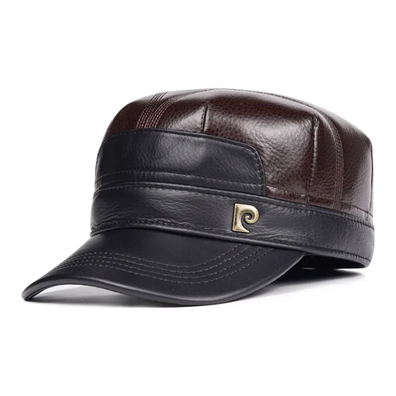 PIERRE CARDIN Cow Leather Baseball Caps Men's-0